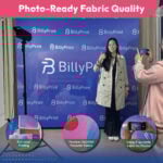 Photo-ready Custom Tension Fabric Display with wrinkle-free matte fabric for clear and vibrant event backdrops.