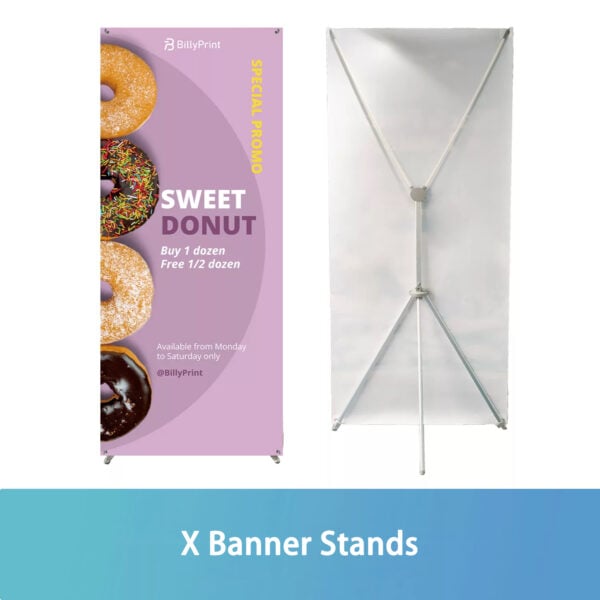 24x63" X Banner Stands - Sturdy & Stylish